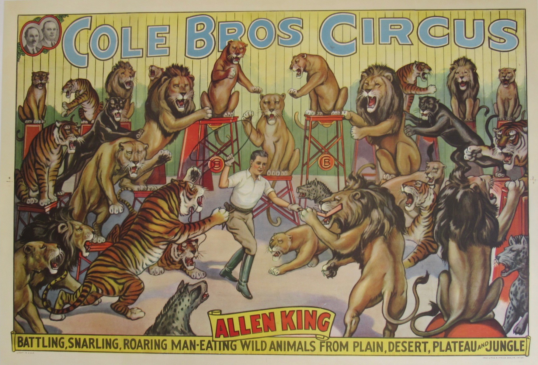 Cole Bros Circus Poster Allen King - CHARLES MICHAEL GALLERY
