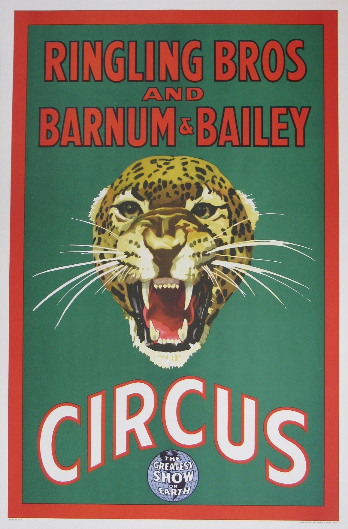 Ringling Bros Circus Leopard Poster - CHARLES MICHAEL GALLERY
